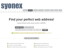 Tablet Screenshot of domains.syonex.com